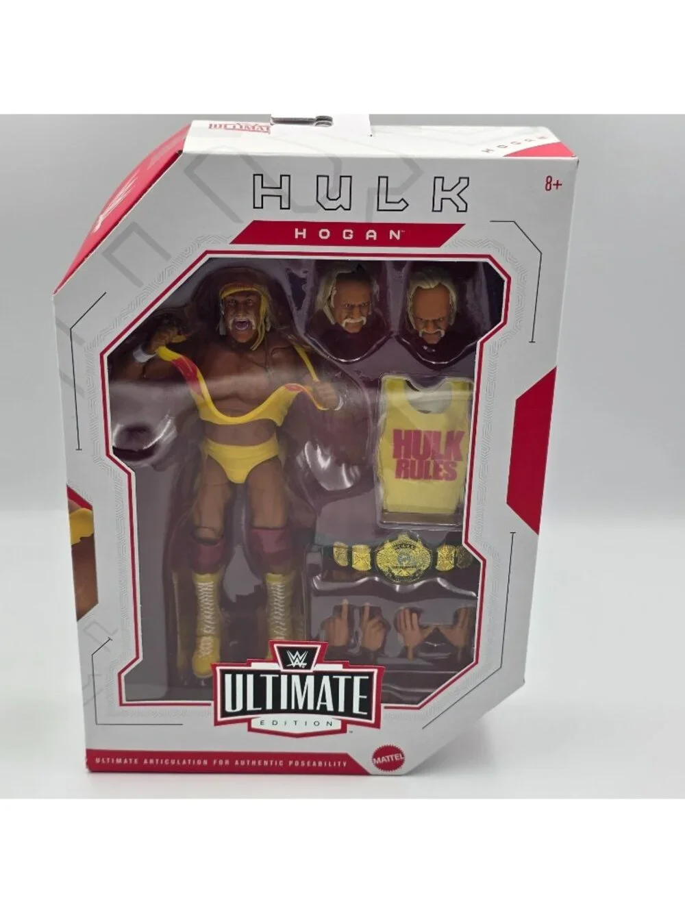 Hulk Hogan WWE Ultimate Edition 30 Wrestling Figure Mattel Ripping Shirt NIB